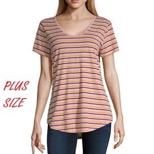 a.n.a Womens Scoop Neck Short Sleeve T-Shirt Top